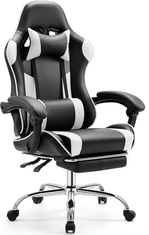 Pro Gaming & Office Chair – Footrest, Support & Style Combined