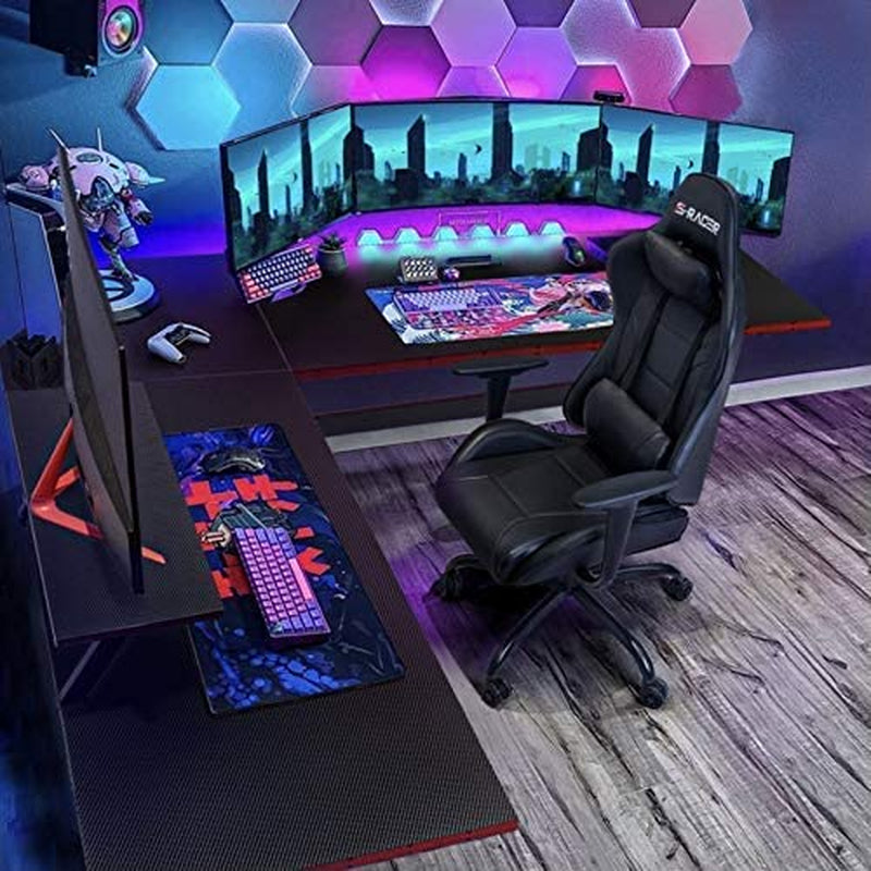 L-Shaped Gaming Workstation – Space-Saving Desk for Pro Gamers