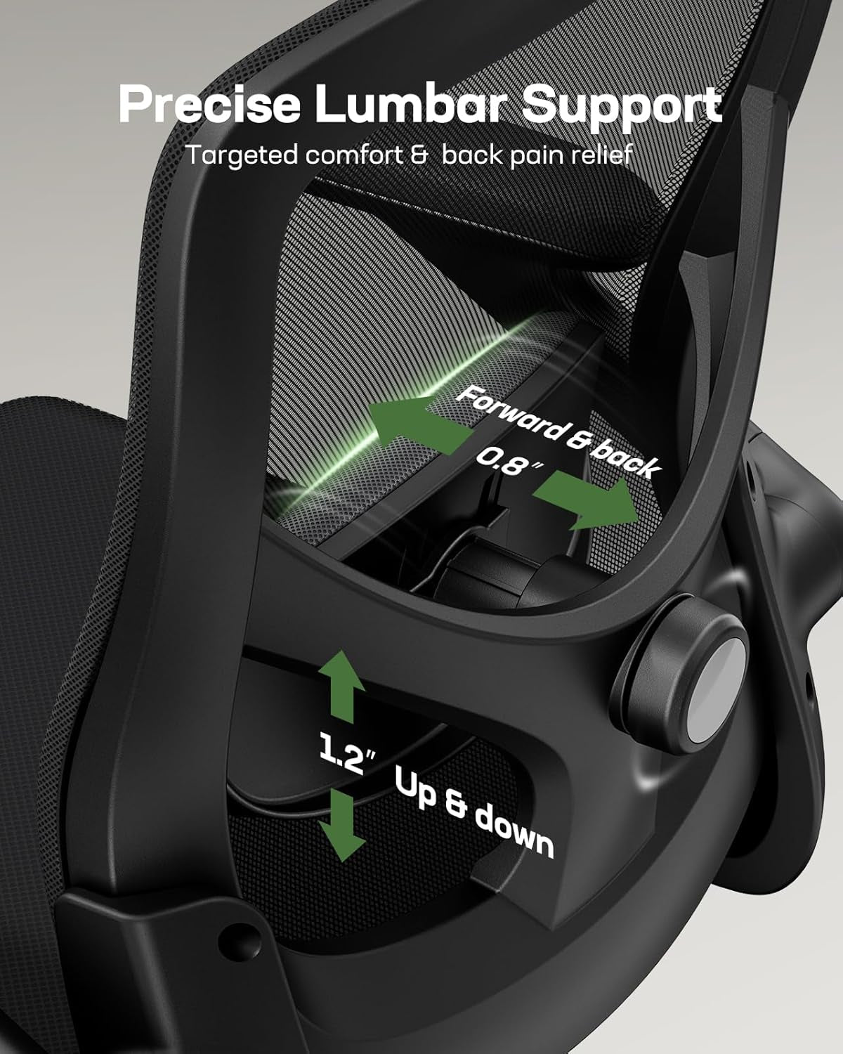Ergonomic Desk Chair – Breathable Mesh & Lumbar Back Support