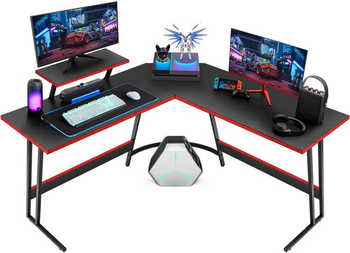 L-Shaped Gaming Workstation – Space-Saving Desk for Pro Gamers