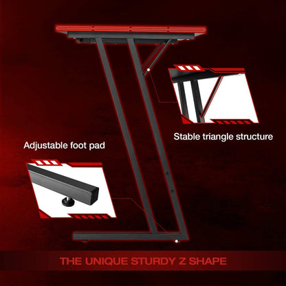 L-Shaped Gaming Workstation – Space-Saving Desk for Pro Gamers